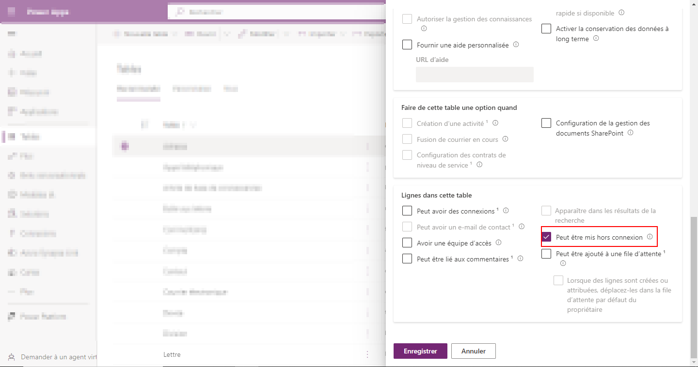 Activer une table pour l’utiliser hors connexion.