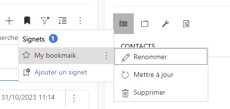 Modifier un signet