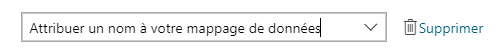 Attribuer un nom à votre mappage de données.