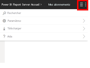 Capture d’écran montrant le menu réduit sur un petit écran.