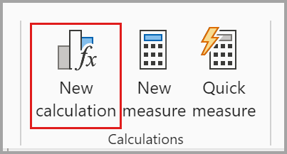 Capture d’écran de la sélection du nouveau bouton de calcul visuel dans le ruban.