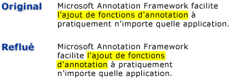 Ancrage des données de l'annotation