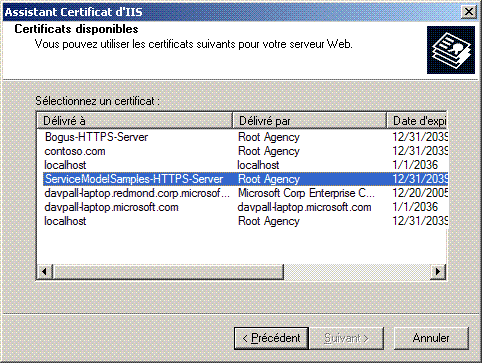 Assistant Certificat d'IIS
