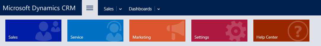 Le plan de site affiche les zones dans Dynamics CRM