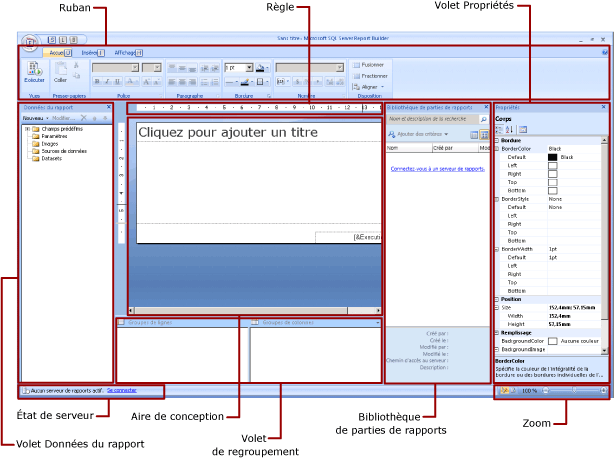 Mode création de rapport