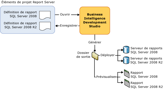 Actions Business Intelligence Development Studio sur des éléments