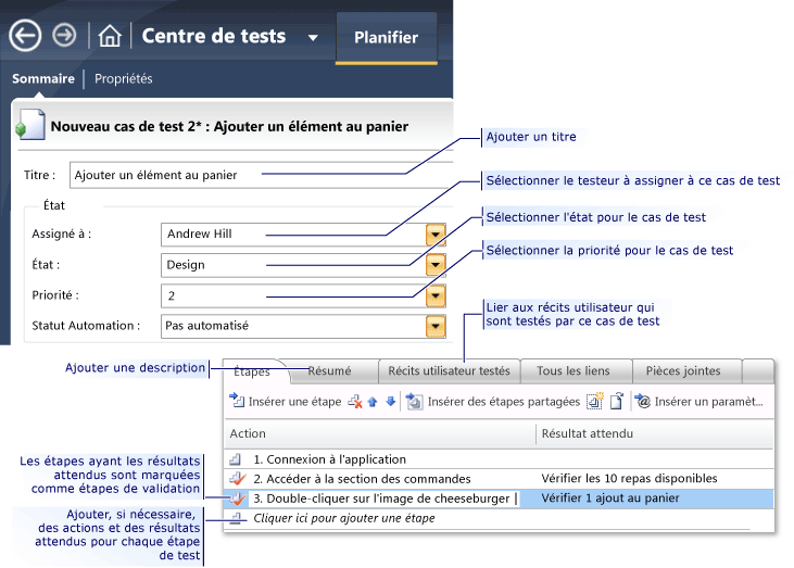 Créer un cas de test manuel