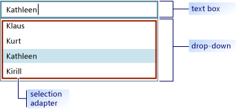 AutoCompleteBox control