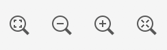 Contrôles de zoom dans la barre d’outils inférieure