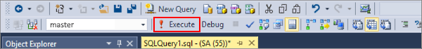 Capture d’écran de Réussite. Se connecter à un serveur SQL Database : SQL Server Management Studio.