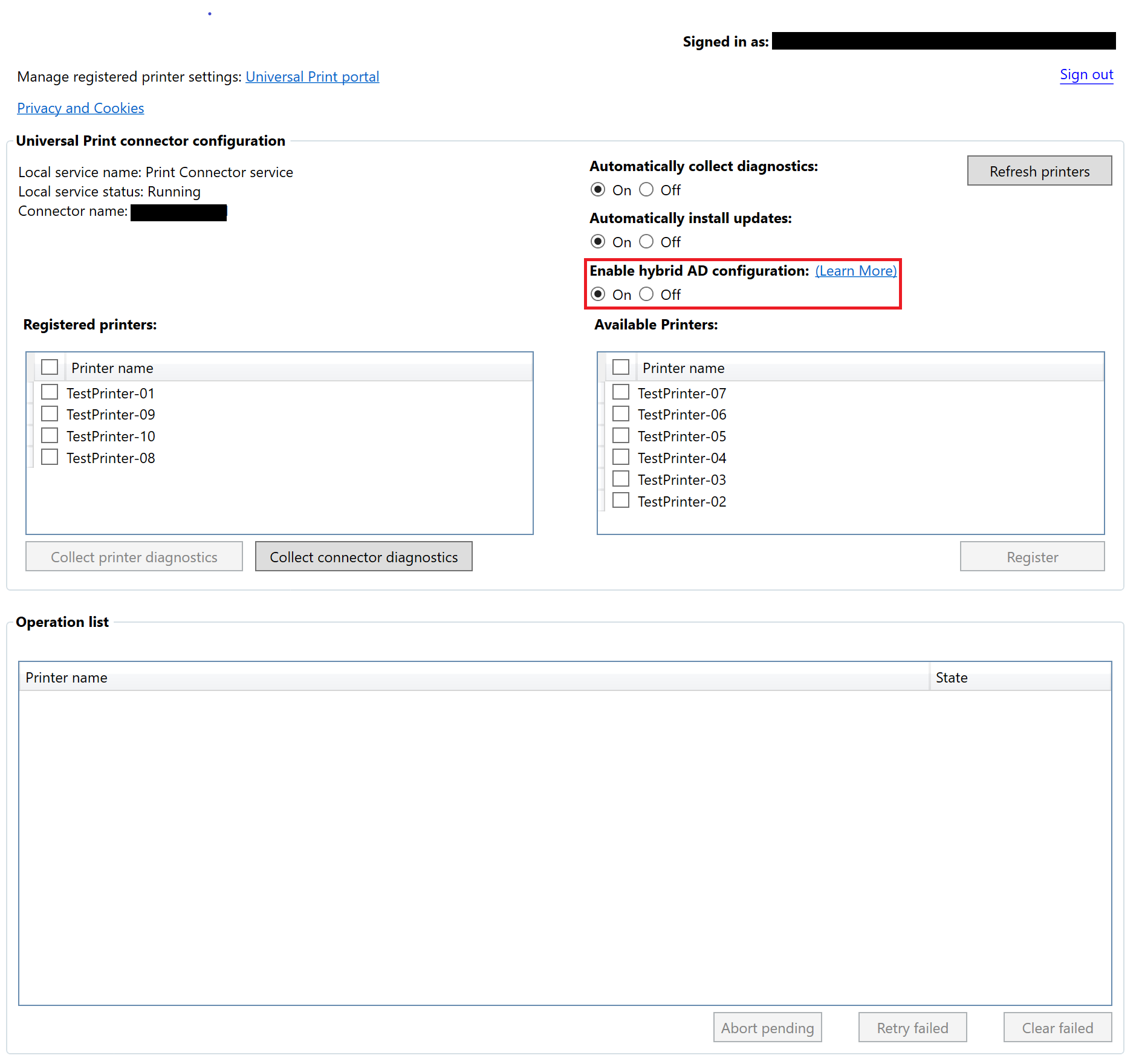 Activer la configuration d’AD hybride