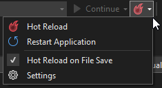 Expérience utilisateur du Rechargement à chaud dans Visual Studio 2022