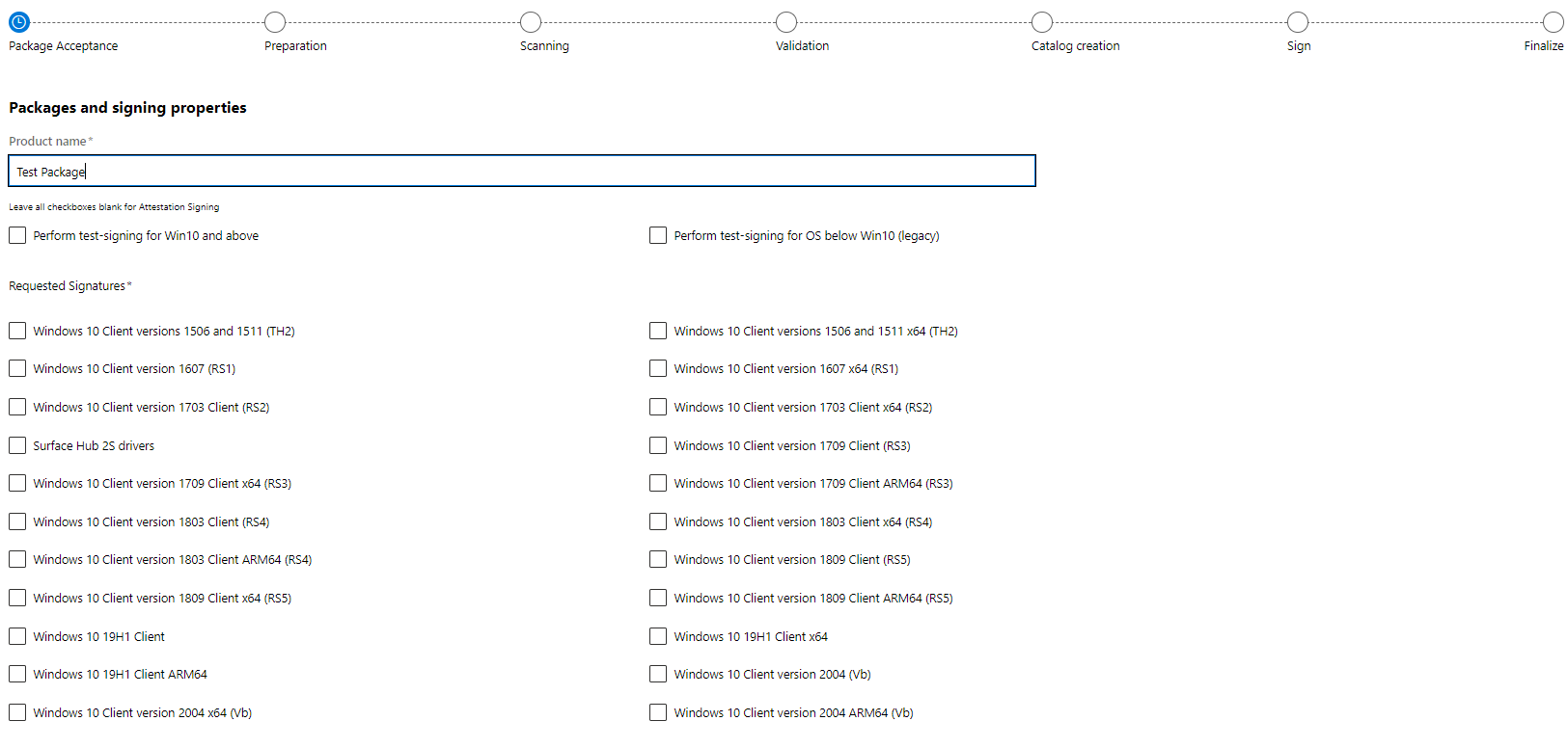 Capture d'écran montrant les options permettant de soumettre le pilote echo à la signature.