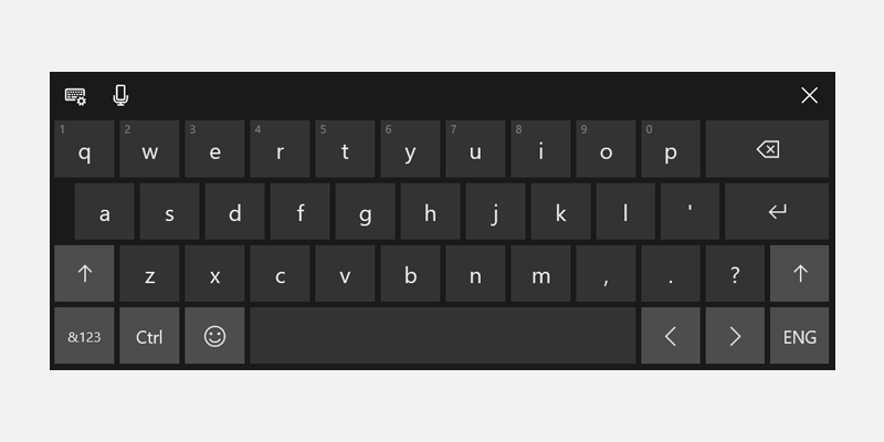 Clavier tactile Windows par défaut