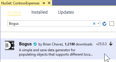 Package NuGet Bogus