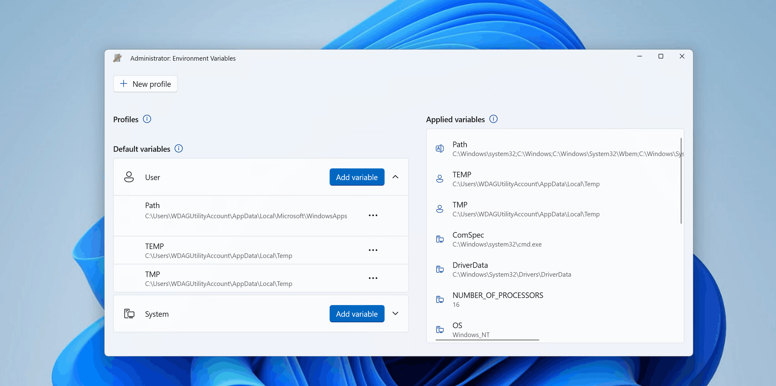 PowerToysEnvironment Variables: Modifier/supprimer la variable