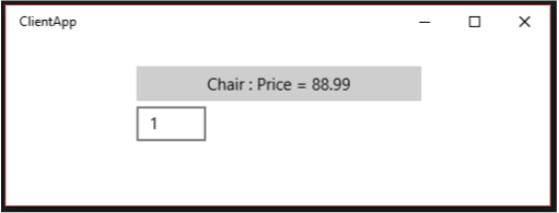 exemple d’application affichant le prix de la chaise=88,99