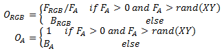 Formule mathématique pour un effet de fusion de dissolution.