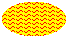 Illustration d’une ellipse remplie de lignes de caractères tilde sur une couleur d’arrière-plan 