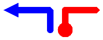 illustration d’une ligne de deux extrémités arrondies et circulaires, d’angles arrondis et à mitre, et de deux styles de flèche