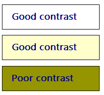 figure illustrant le bon et le mauvais contraste 