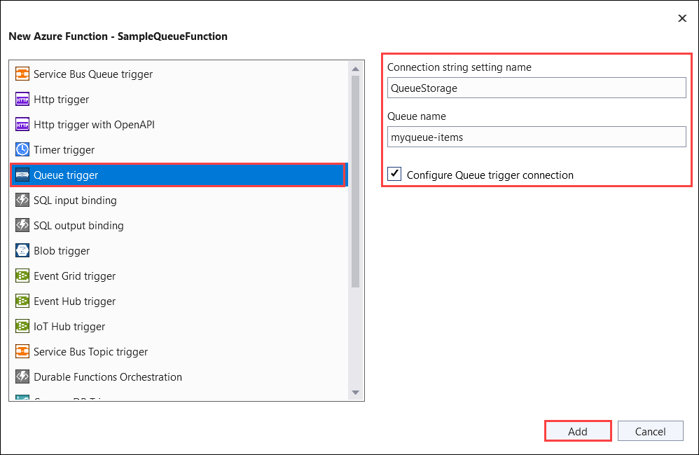 Creare una funzione trigger di archiviazione code