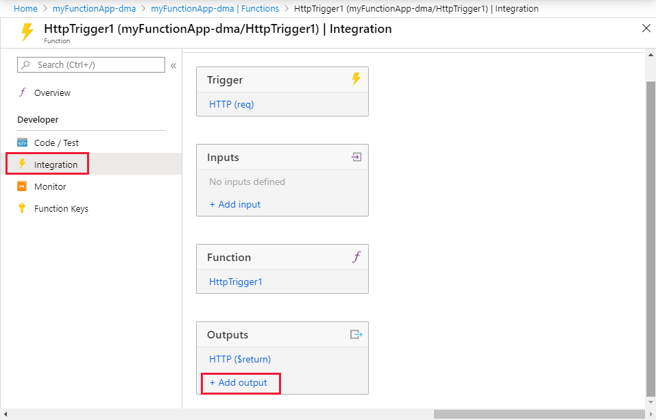 Aggiungere un binding di output di Azure Cosmos DB.