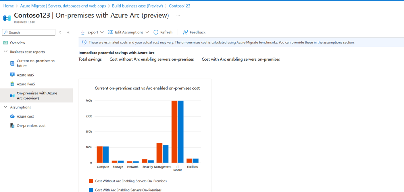 Screenshot del confronto tra server locali con Arc e senza Arc.