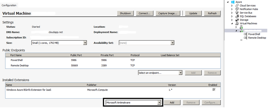 Configurazione della macchina virtuale in Visual Studio