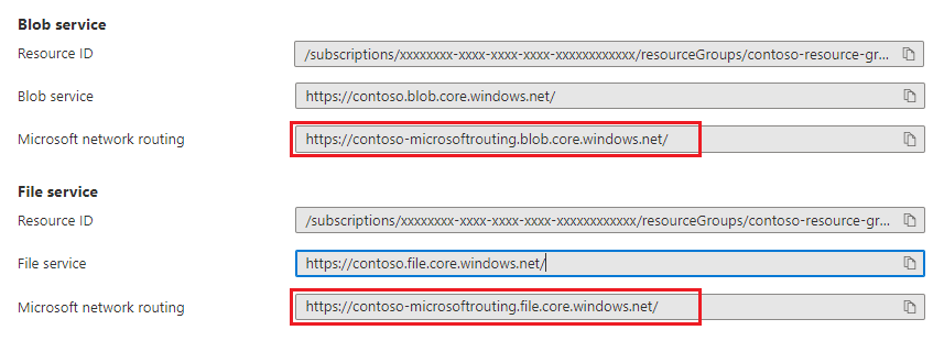 Opzione di routing di rete Microsoft per endpoint specifici della route