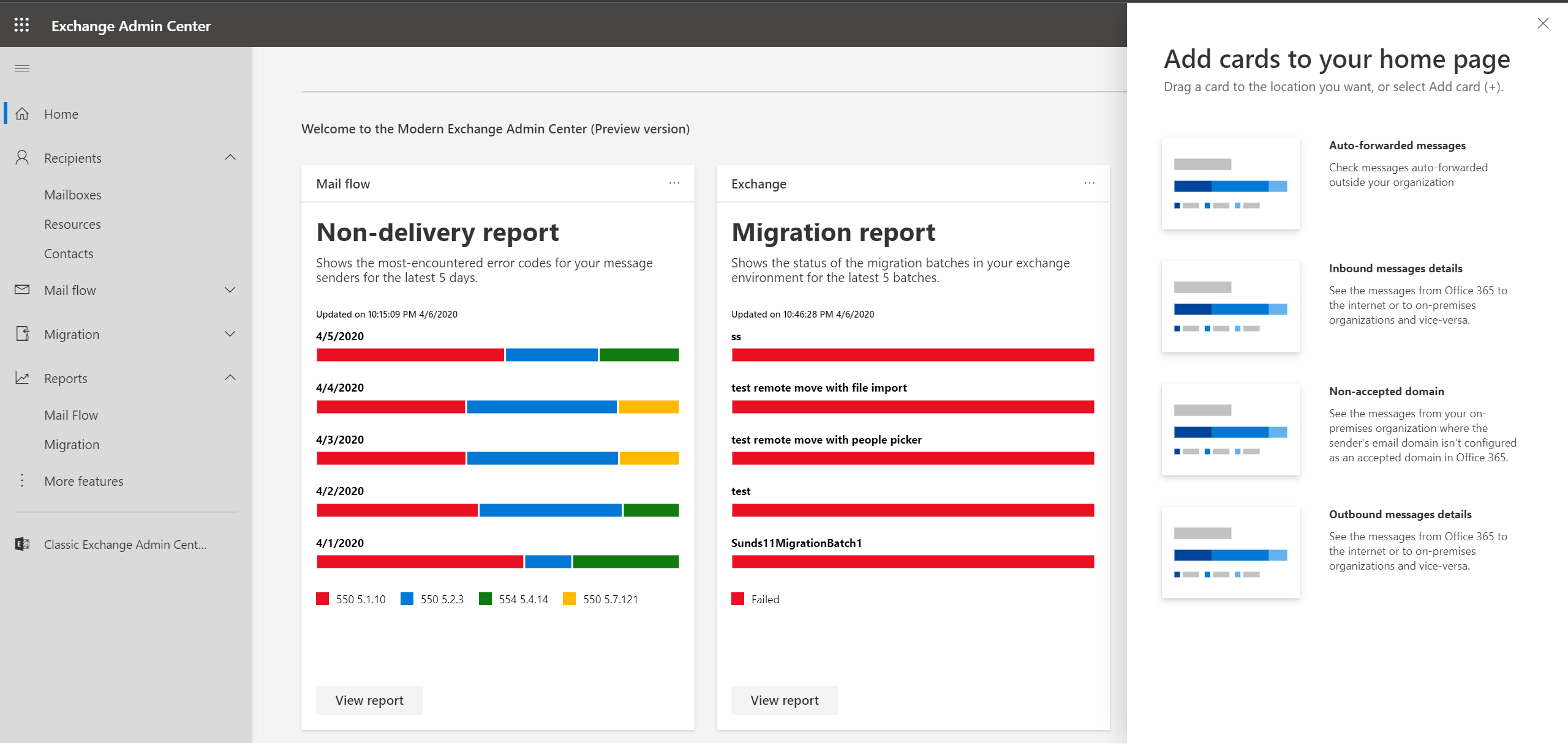 Acquisizione schermata del dashboard.