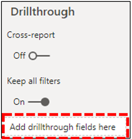 Drill-through nel connettore di Power BI.