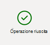 Screenshot che mostra lo stato di esito positivo di una query.