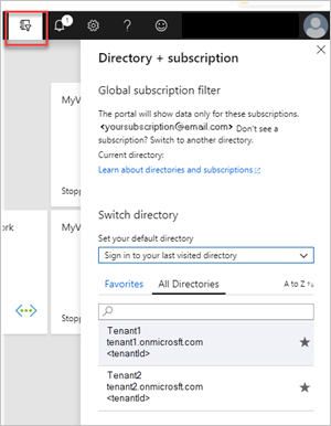 Selezionare il tenant di Active Directory