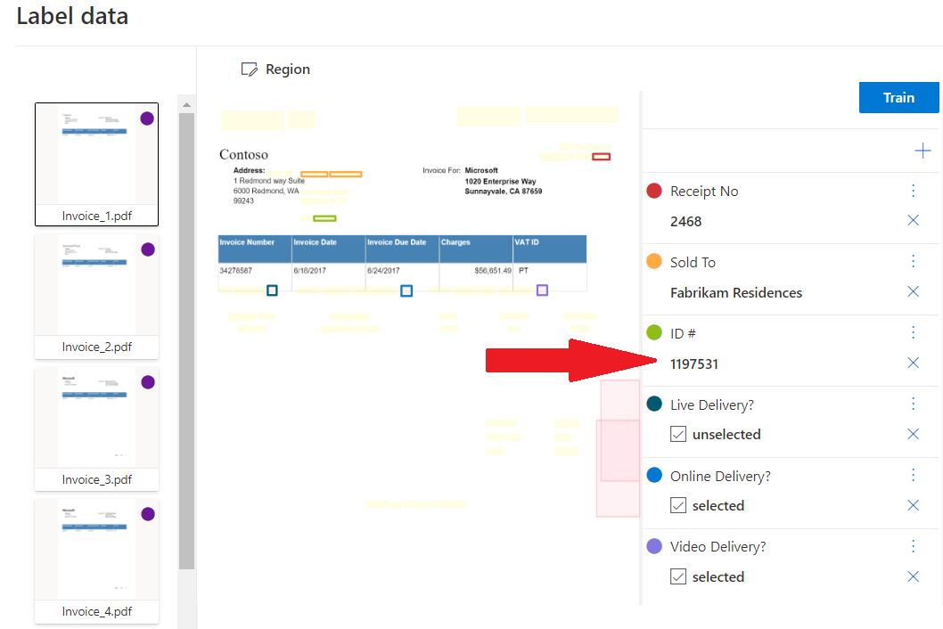 Screenshot della finestra analizza-un-documento-personalizzato dello strumento Informazioni sui documenti.