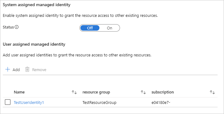 Terzo passaggio di Microsoft.ManagedIdentity.IdentitySelector