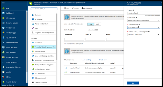 Endpoint di servizio di rete virtuale