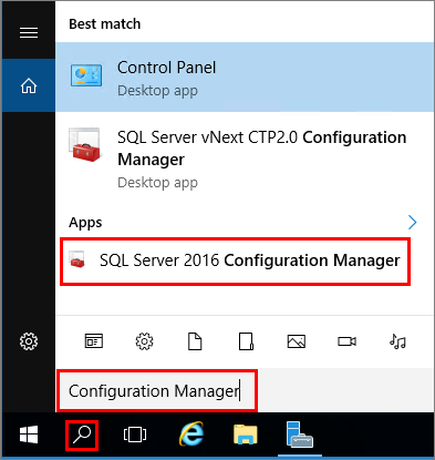 Apertura di SQL Server Management Studio