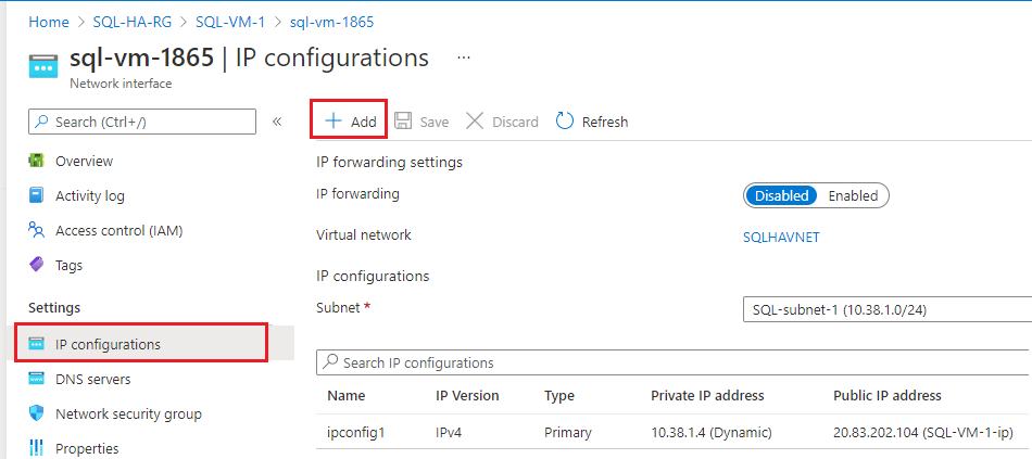 Configurazioni IP