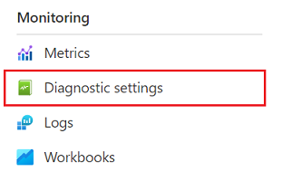 Diagnostic Settings in nav