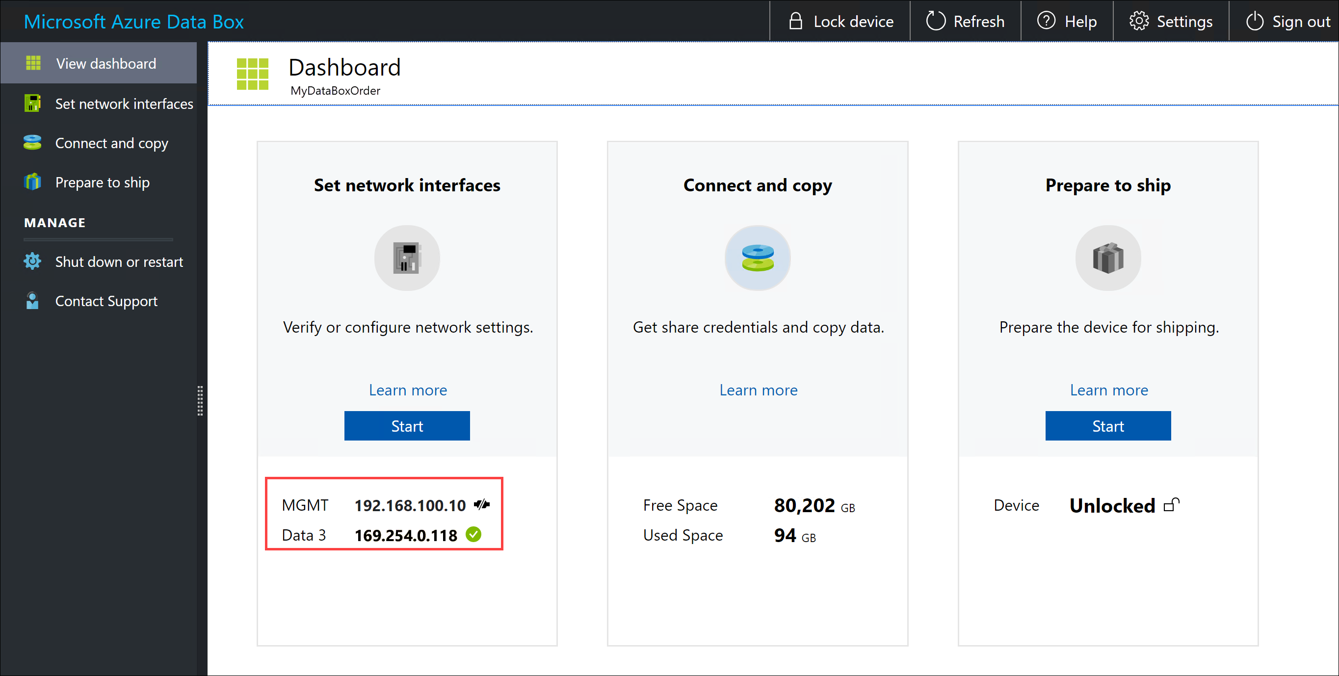 Pagina dashboard