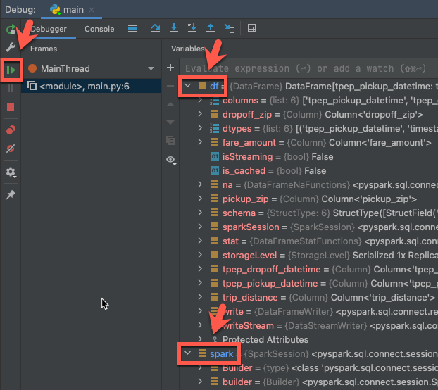 Eseguire il debug del progetto PyCharm