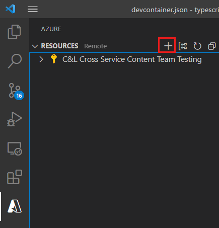 Screenshot di Azure Explorer di Visual Studio Code con l'icona dell'app per le funzioni di Azure evidenziata.