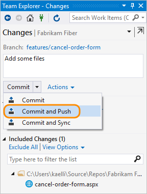 Commit e push delle modifiche