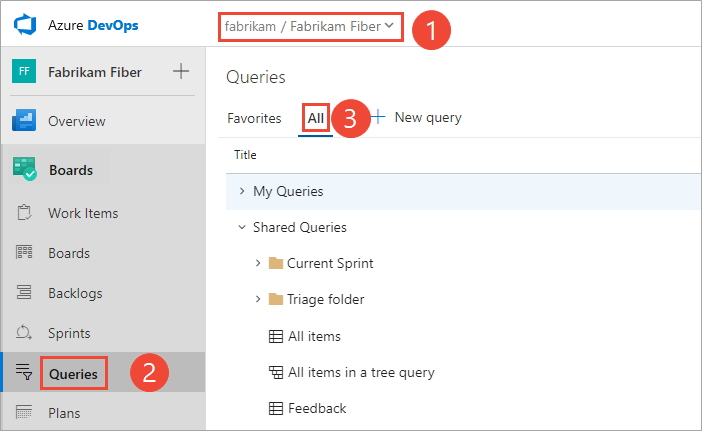 Aprire le query boards>, spostamento verticale