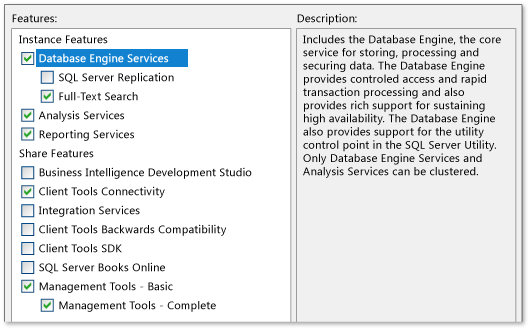 Installare SQL Server 2008 R2 - Funzionalità