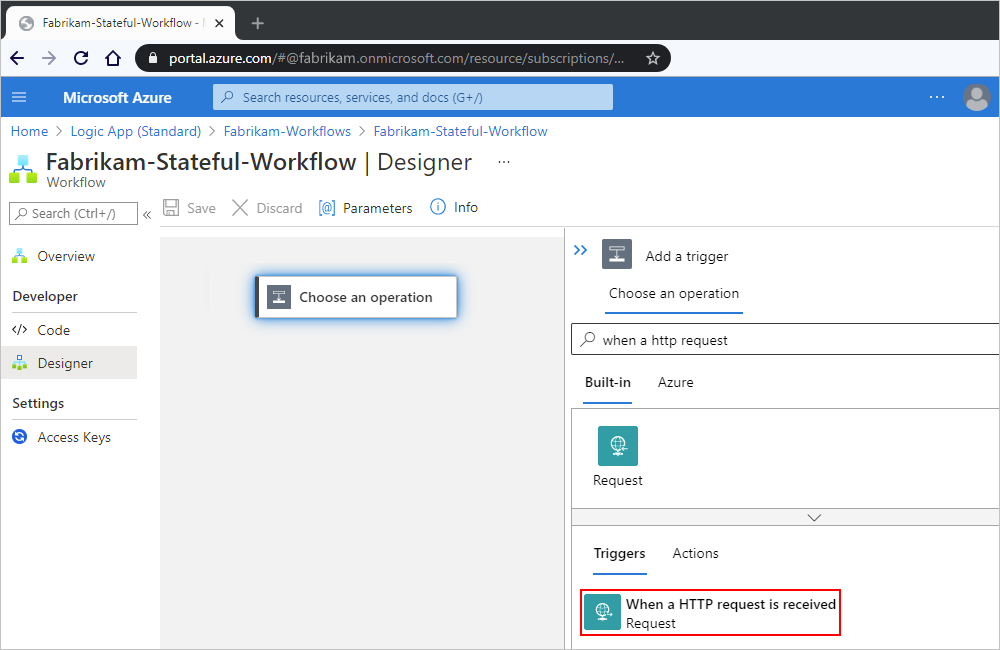 Screenshot che mostra portale di Azure e progettazione a tenant singolo con 