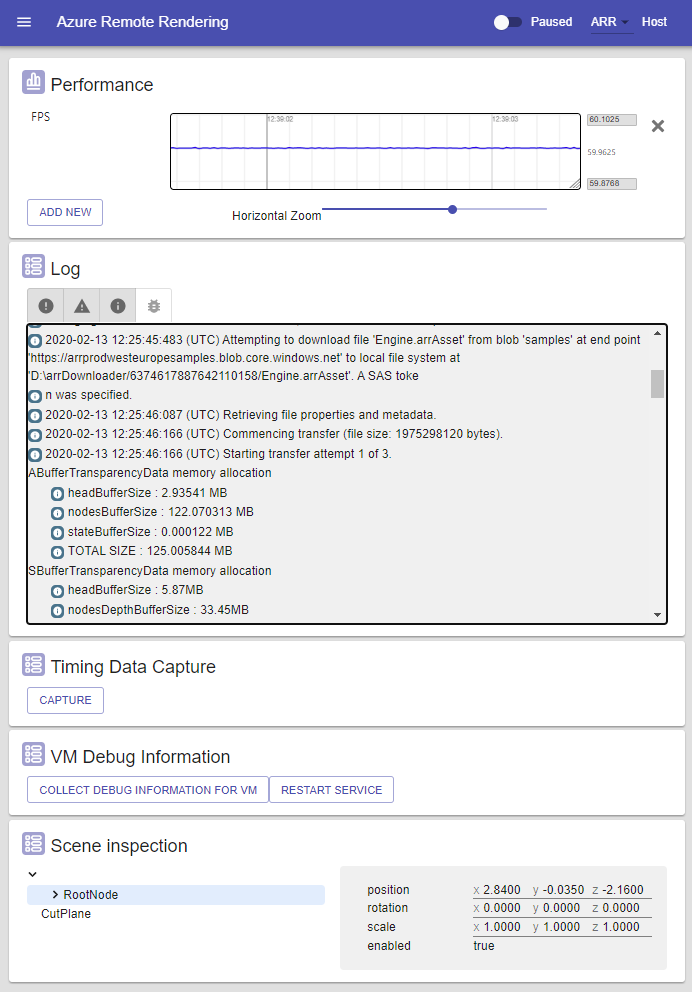 Screenshot shows the ArrInspector tool interface.