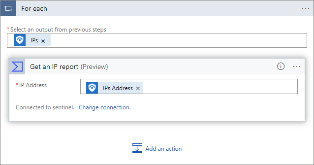 Screenshot che mostra l'invio della richiesta a Virus Total per il report degli indirizzi IP.