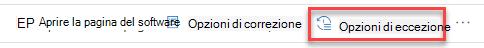 Visualizzazione del punto in cui il pulsante per le 